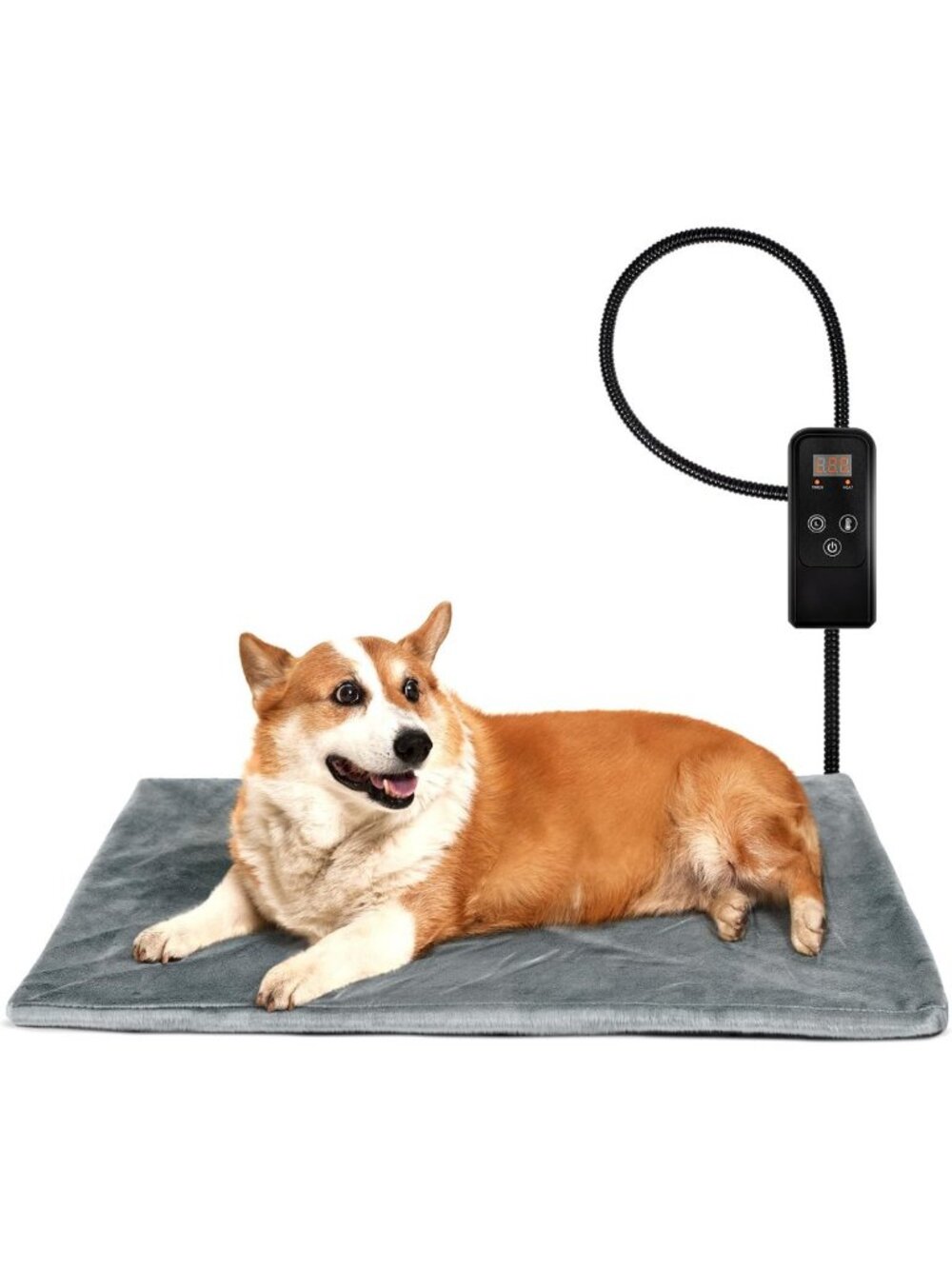 Cozy Pet Heating Pad for Dogs & Cats, Timer & Soft Cover, 30"x18" Warmth